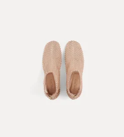forte_forte ankle boots in a beige–pink diamanté mesh cipria^ Shoes