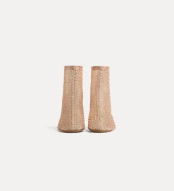 forte_forte ankle boots in a beige–pink diamanté mesh cipria^ Shoes
