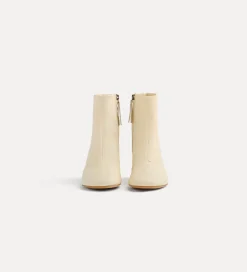 forte_forte ankle boots with gold–tone heel ivory^ Shoes