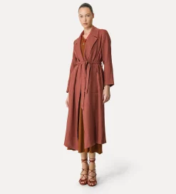 forte_forte belted coat in linen canvas cacao^ Coats