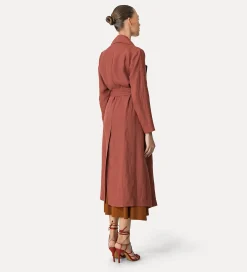 forte_forte belted coat in linen canvas cacao^ Coats