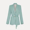 forte_forte belted jacket in linen acqua^ Jackets