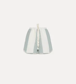 forte_forte bermuda shorts for women in cotton and linen acqua^ Pants