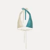 forte_forte bikini top in colour–block jersey acqua^ Beachwear And Lingerie