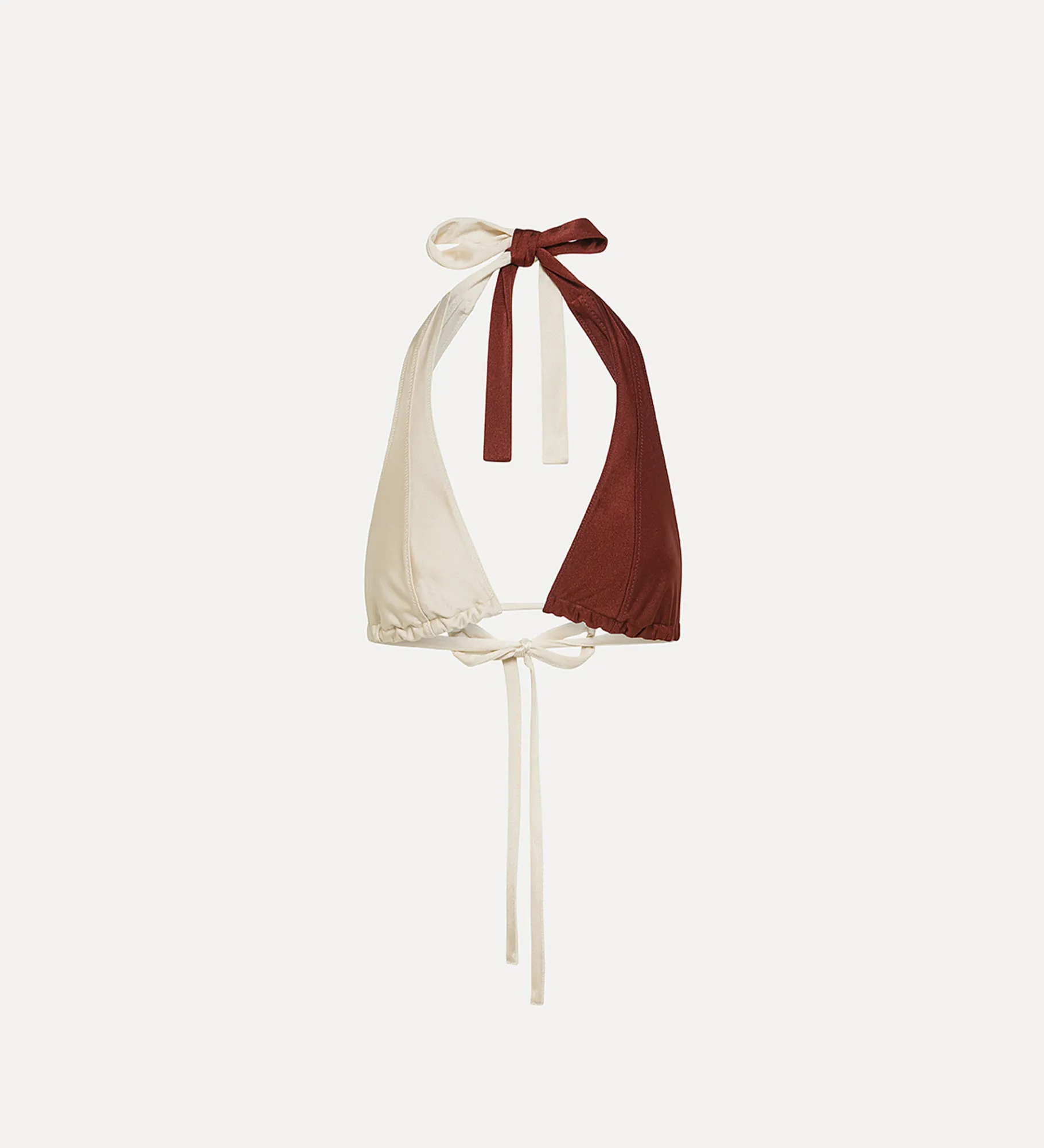 forte_forte bikini top in colour–block jersey cacao^ Beachwear And Lingerie