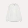 forte_forte bohemian shirt with fringed detailing bianco^ Shirts