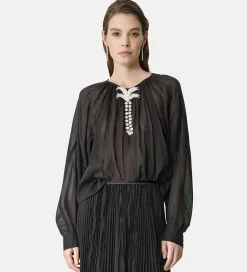 forte_forte boho shirt in black nero^ Shirts