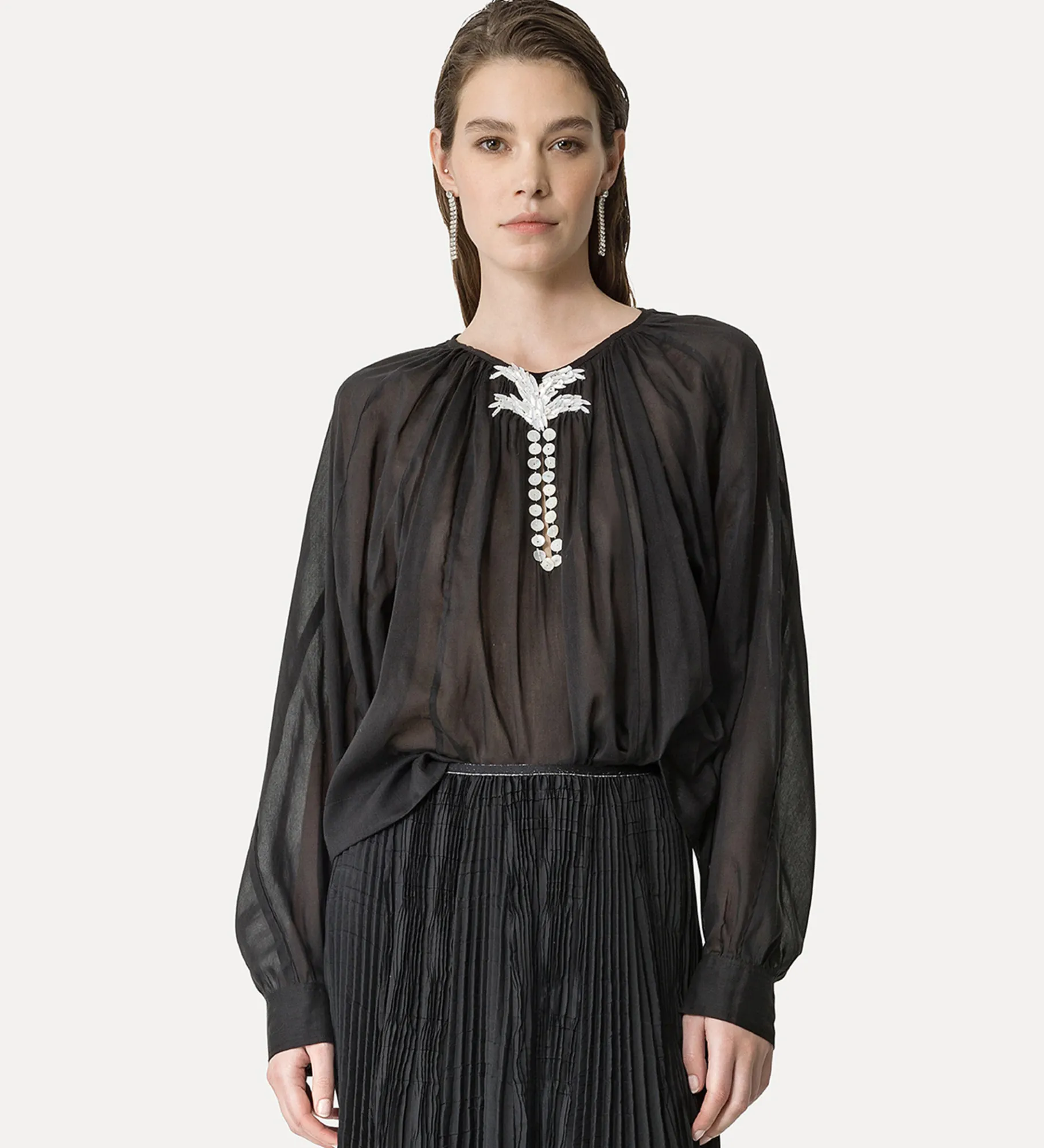 forte_forte boho shirt in black nero^ Shirts