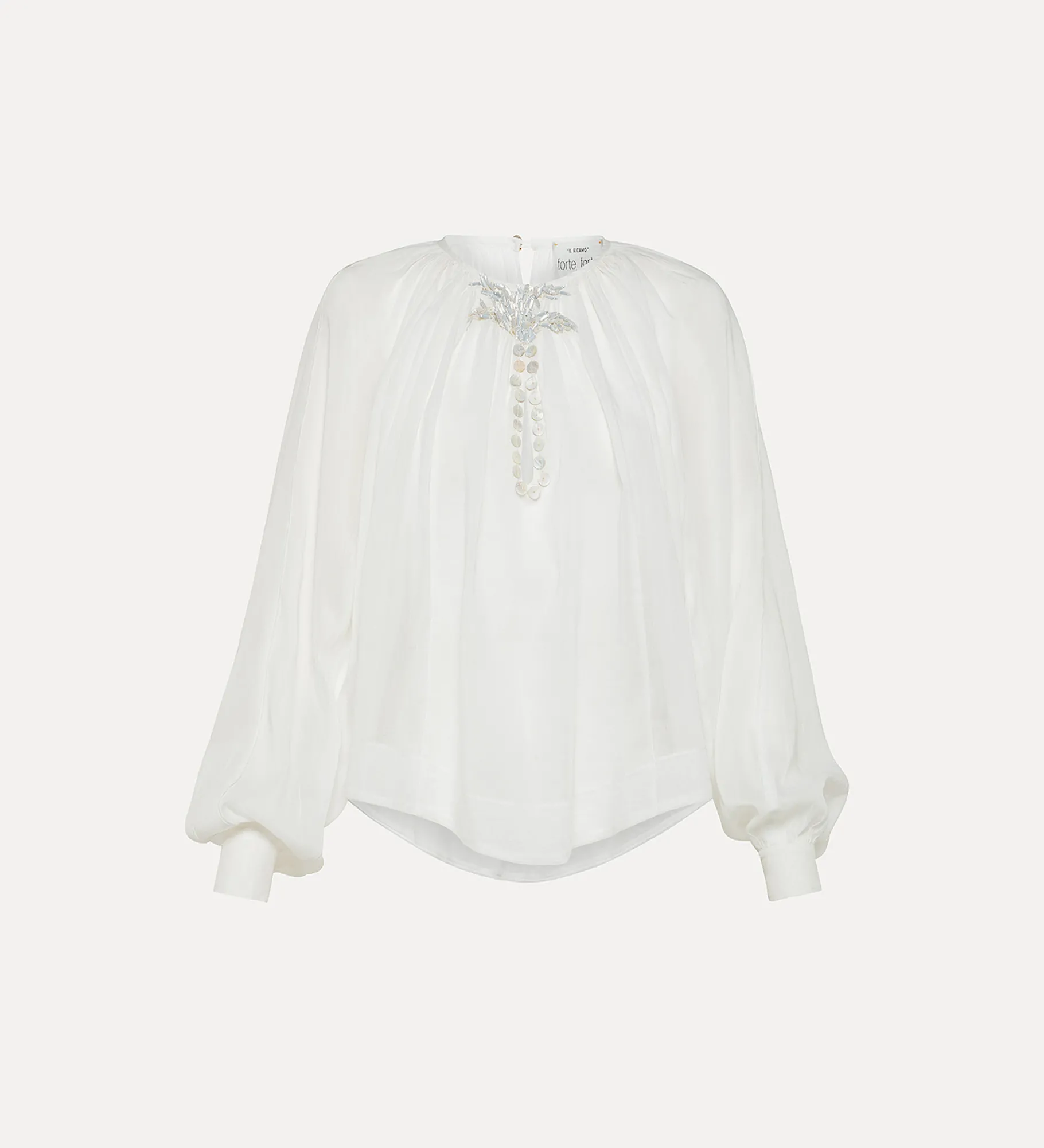 forte_forte boho shirt in white bianco^ Shirts