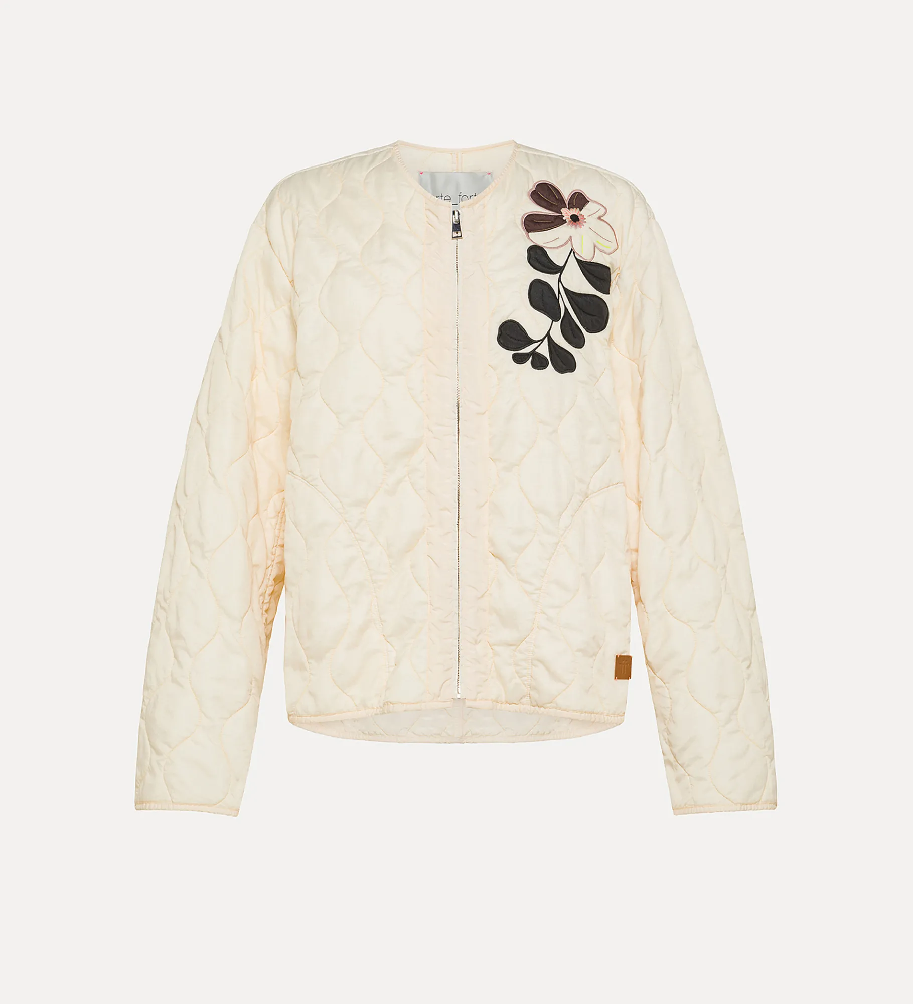 forte_forte bomber jacket with embroidered detailing ivory^ Coats