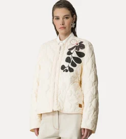 forte_forte bomber jacket with embroidered detailing ivory^ Coats