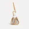 forte_forte bucket bag in leather and crochetwork naturale^ Bags And Belts