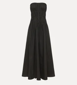 forte_forte bustier dress in poplin nero^ Dresses