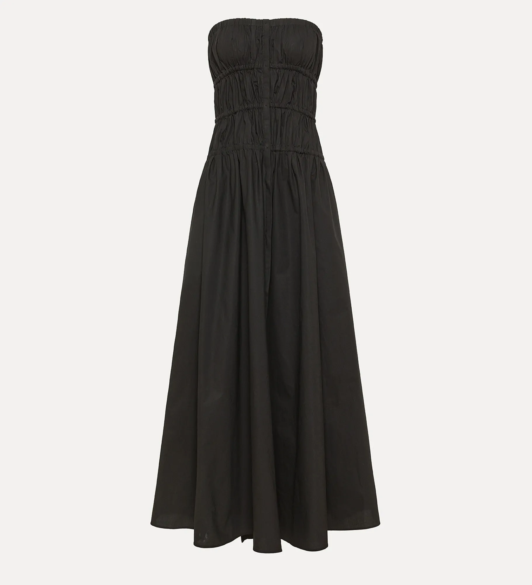 forte_forte bustier dress in poplin nero^ Dresses