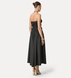forte_forte bustier dress in poplin nero^ Dresses