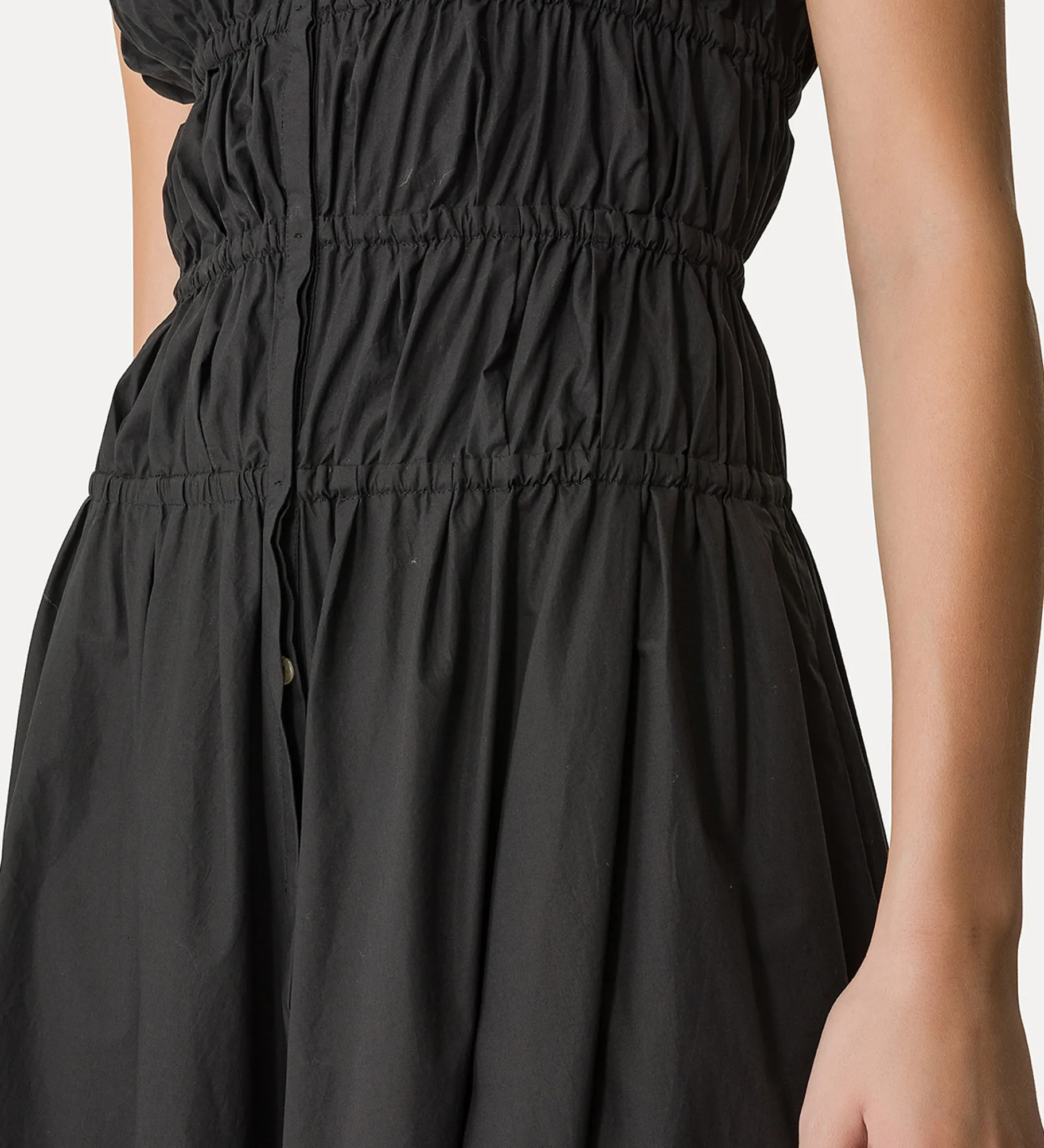 forte_forte bustier dress in poplin nero^ Dresses