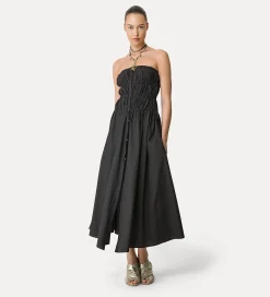 forte_forte bustier dress in poplin nero^ Dresses