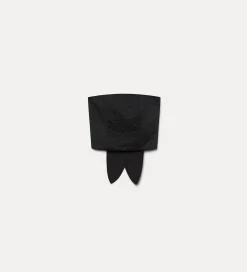 forte_forte bustier with sash in contemporary duchesse nero^ Tops