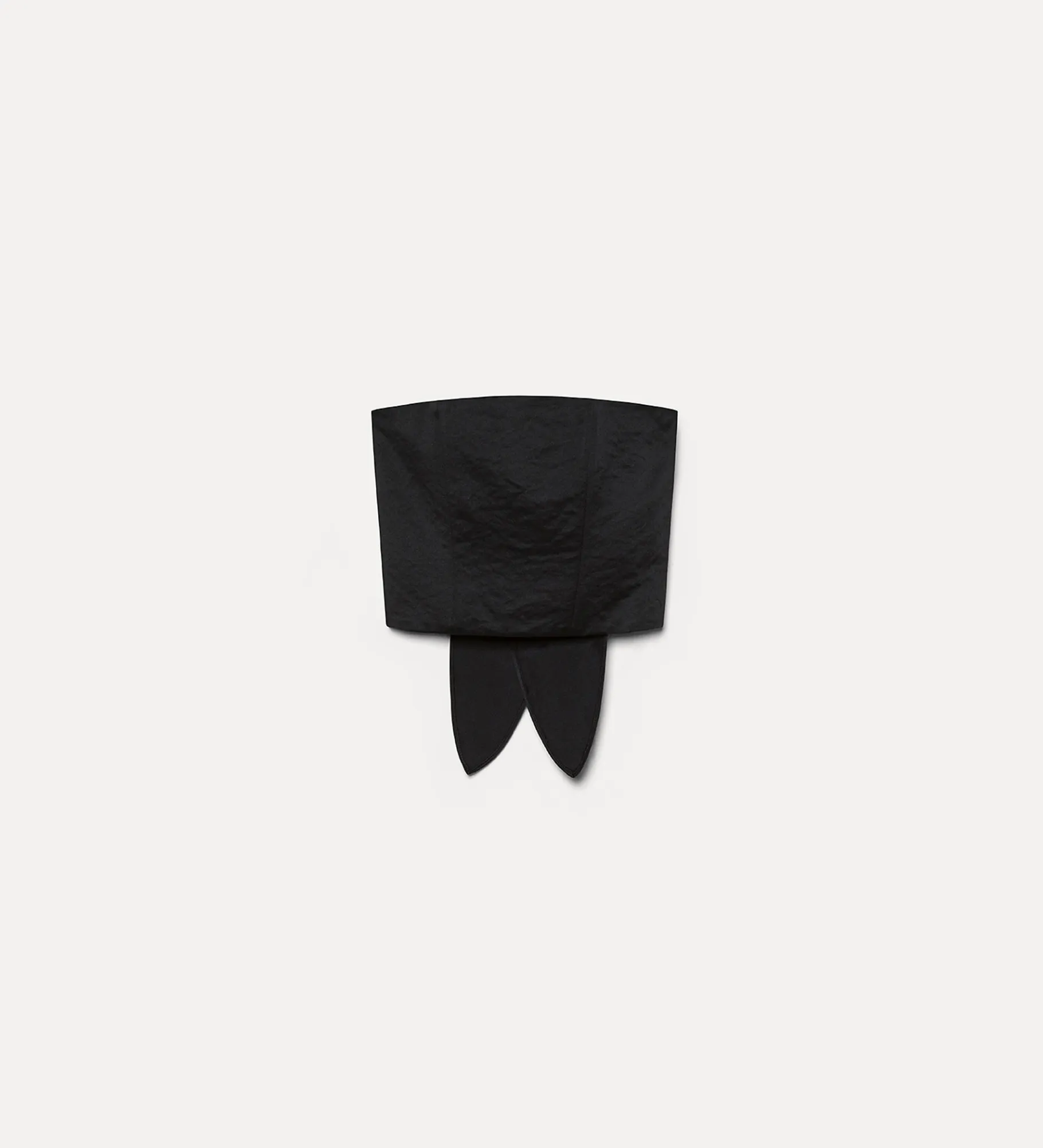 forte_forte bustier with sash in contemporary duchesse nero^ Tops