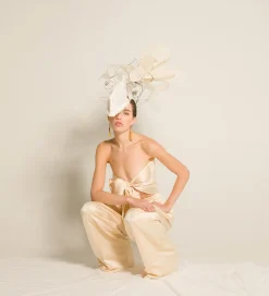 forte_forte bustier with sash in contemporary duchesse avorio^ Tops