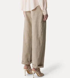forte_forte cargo pants in a sandy–hued linen blend dune^ Pants