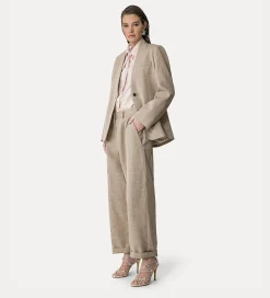 forte_forte cargo pants in a sandy–hued linen blend dune^ Pants