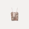 forte_forte chic bralette in micro–sequins rose^ Tops