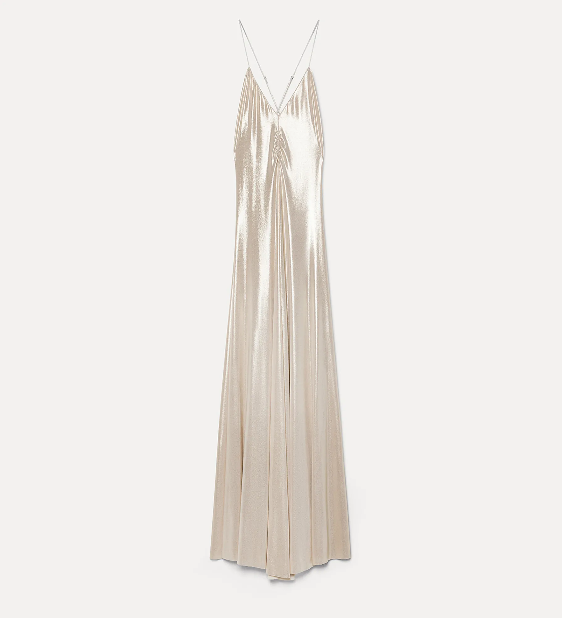 forte_forte chic dress in laminated jersey silver^ Dresses