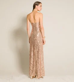 forte_forte chic dress in micro–sequins rose^ Dresses