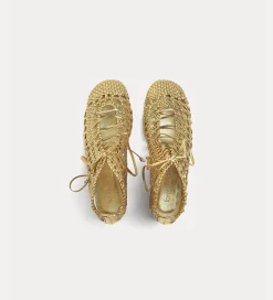 forte_forte chic hand–braided ankle boot warm gold^ Shoes