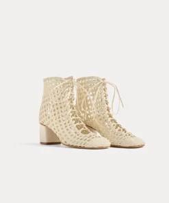 forte_forte chic hand–woven ankle boot ivory^ Shoes