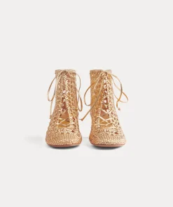 forte_forte chic hand–woven ankle boot rose gold^ Shoes