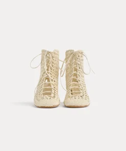 forte_forte chic hand–woven ankle boot ivory^ Shoes