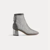 forte_forte chic mesh ankle boot with diamanté detailing nero^ Shoes