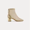 forte_forte chic mesh ankle boot with diamanté detailing nude^ Shoes