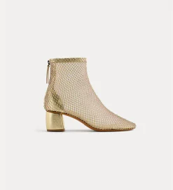 forte_forte chic mesh ankle boot with diamanté detailing nude^ Shoes