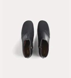 forte_forte chic nappa ankle boot set on a golden heel nero^ Shoes