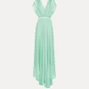forte_forte chiffon dress with crossover neckline mint^ Dresses