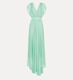 forte_forte chiffon dress with crossover neckline mint^ Dresses