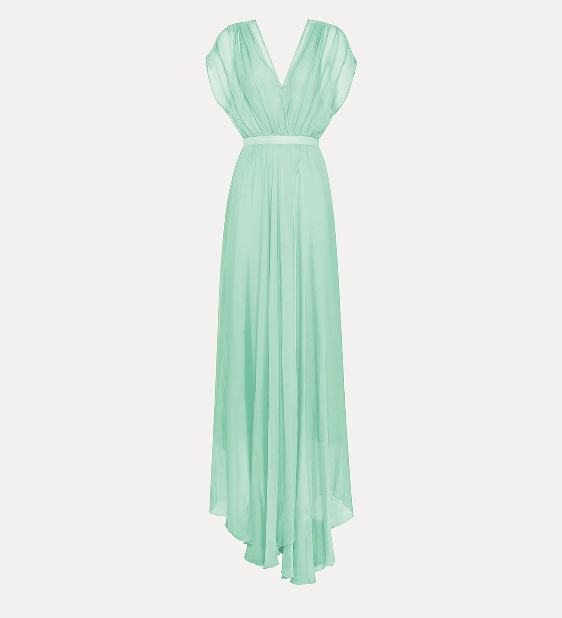 forte_forte chiffon dress with crossover neckline mint^ Dresses