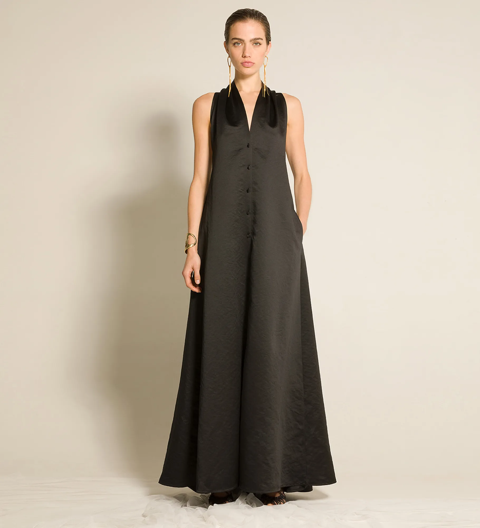 forte_forte couture dress in contemporary duchesse nero^ Dresses