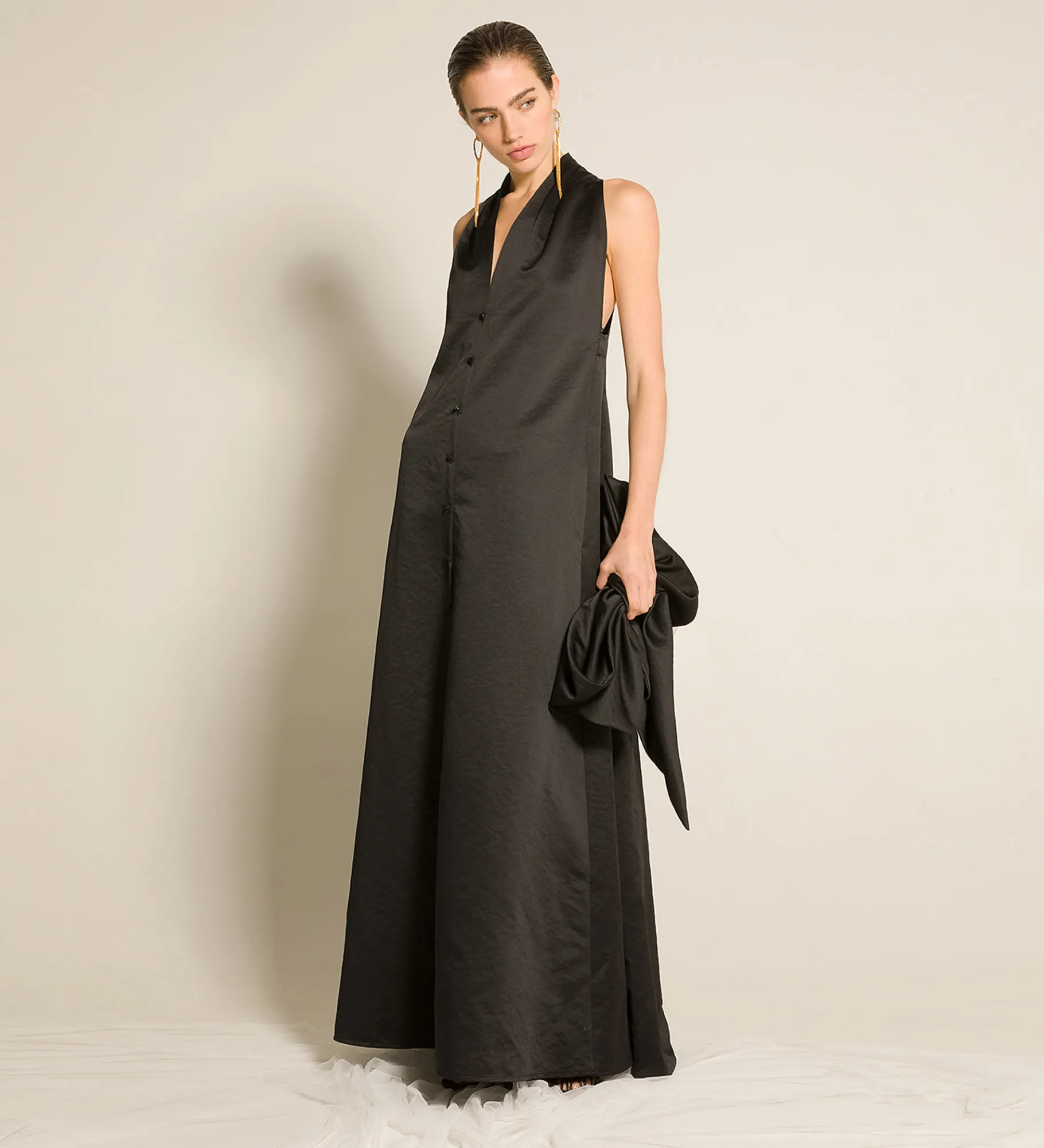 forte_forte couture dress in contemporary duchesse nero^ Dresses