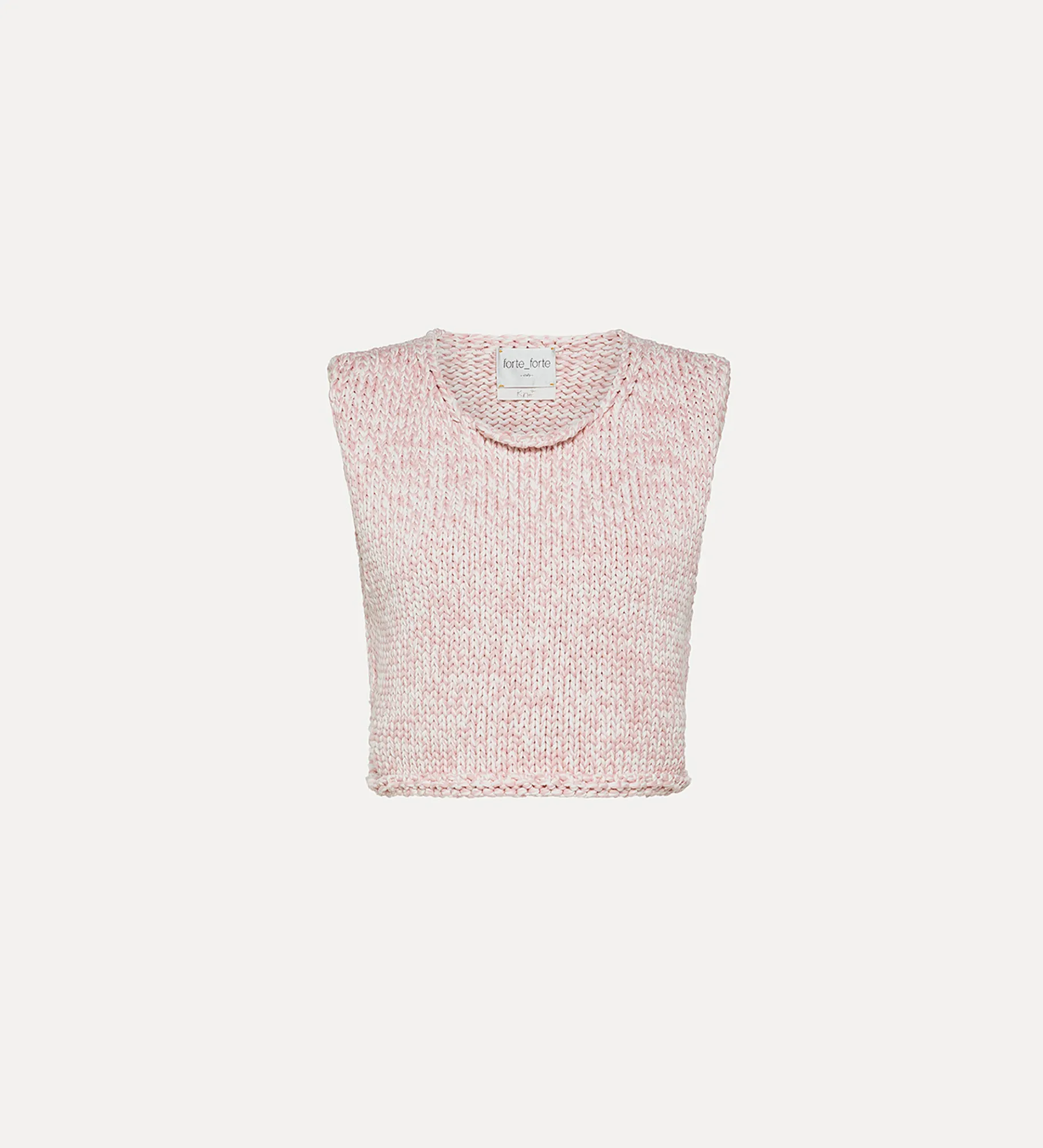 forte_forte cropped vest oyster^ Knitwear