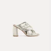 forte_forte crossover sandals with silver–tone heel silver^ Shoes