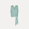 forte_forte crossover top in linen acqua^ Tops