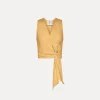forte_forte crossover top in linen grano^ Tops