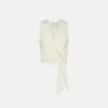 forte_forte crossover top in linen orchidea^ Tops