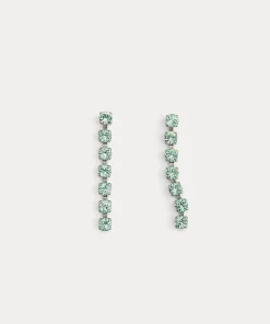 forte_forte dangling earrings with crystal detailing ice lime^ Jewels