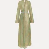 forte_forte dress in lurex–shot jersey with crossover front clorofilla^ Dresses