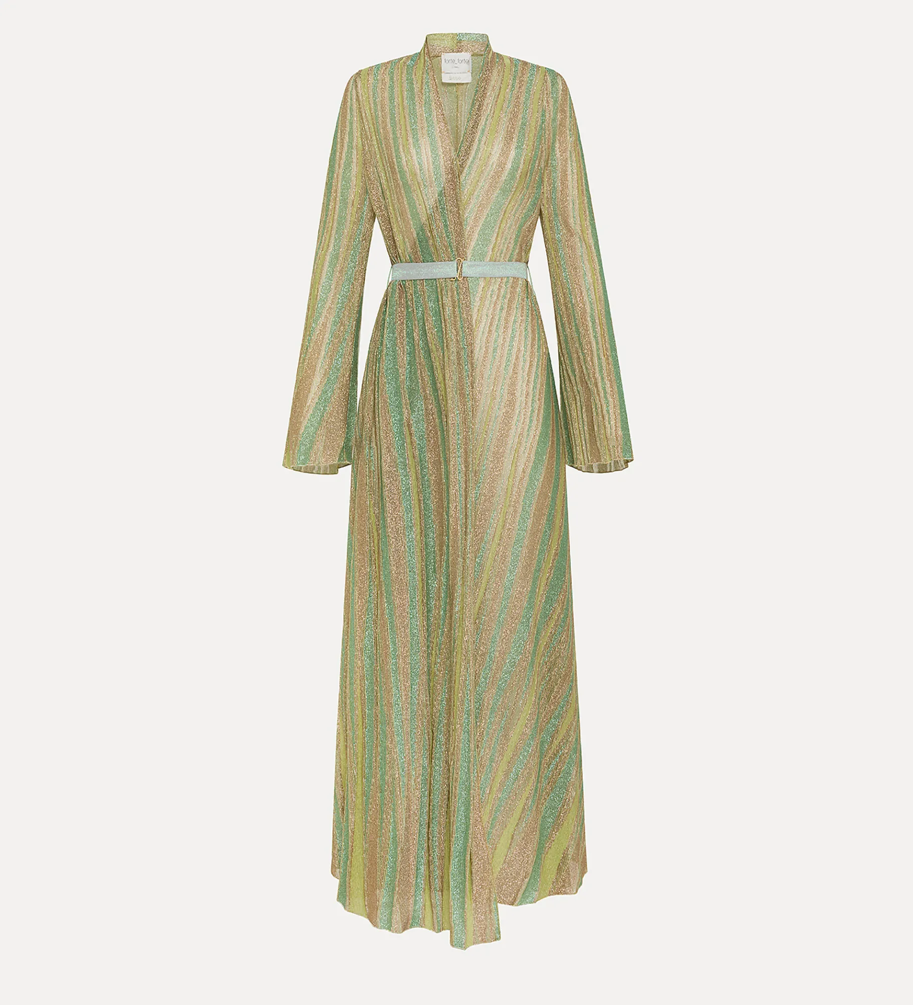 forte_forte dress in lurex–shot jersey with crossover front clorofilla^ Dresses